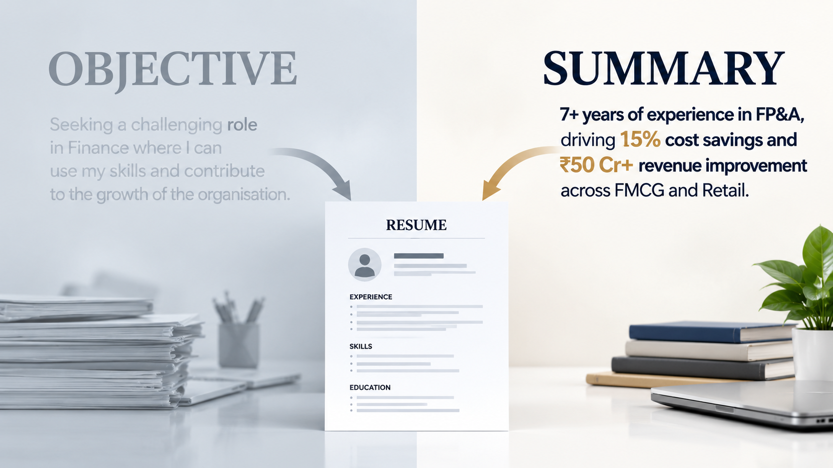 Resume Summary vs Career Objective: What Finance Professionals Need